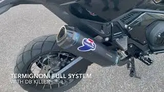 HONDA X-ADV 750 2021-2022 Exhaust Sound Test - Standard Exhaust vs. Termignoni Full System