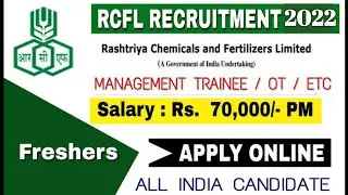 RCF Recruitment 2022 | 10th, Degree, Candidates Apply For this job | Government Job in 2022
