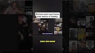 Michou reacts to his kiss with Minos and Flamby #michou #minos #flamby #shortvideo #shorts
