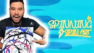 Making Spin Art While It's SPINNING! #Shorts #YouTubeShorts