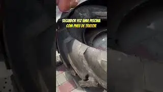 Veja a piscina de Pneu de trator que o seguidor fez. Ficou &oacute;tima e n&atilde;o &eacute; dif&iacute;cil de fazer #piscina