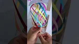 Интересная идея для поделки 🌈 #творчество #diy #поделки #аппликация #своимируками
