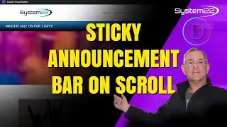 Divi Theme Sticky Announcement Bar On Scroll