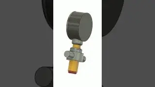 Fusion 360 Tutorial Pressure Gauge #fusion360 #solidworks #solidworks_tutorial #solidworks3d