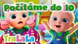 Deset v posteli + Pět mal&yacute;ch opiček | Dětsk&eacute; p&iacute;sničky s animac&iacute; | Tralala
