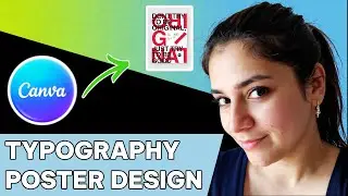 Typography poster design in Canva