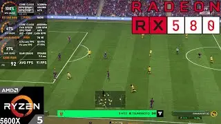 RX 580 8 ГБ + Ryzen 5 5600X: EA Sports FC 26