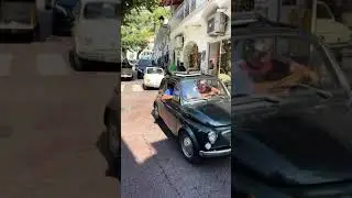 Cute Cars Parade in Positano Amalfi Coast #positano #italy