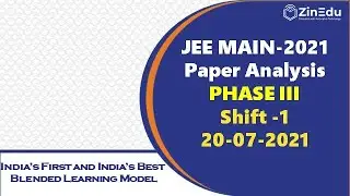 JEE Main July 20th Morning Shift Chemistry Paper Analysis & Solutions || NANO powered by Zinedu