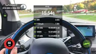 2016 BMW i3 Dragy 1/4 Mile Acceleration