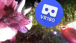 [VR180 VR 3D] Changi Jurassic Mile Triceratops Dinosaur Singapore | Virtual Reality Oculus