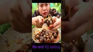 So yummy snail fried , eating snail mukbang , , snail recipe #shorts #short