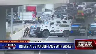 Interstate standoff ends in arrest