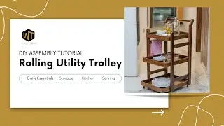 Easy Assembly Guide: Solid Wood Rolling Utility Trolley - Step-by-Step Tutorial