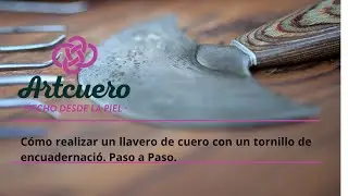 Como hacer un llavero de cuero con un tornillo de encuadernación.