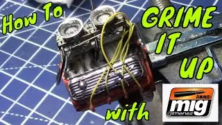 Ep.130 How To Oil Grime Up A Scale Model Car Engine. (Ammo by Mig)