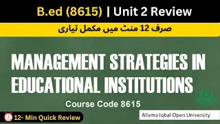 8615 book review | B.ed AIOU | Chapter 2 Review