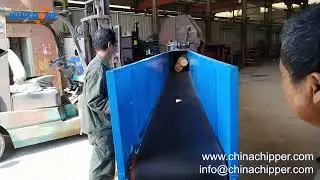 Disc chipper BX2250 chipping 500mm diameter wood logs