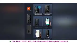 RAYKUBE DS01 4-language Tuya Smart Fingerprint Deadbolt Lock with Latch/Door Sensor Auto Lock