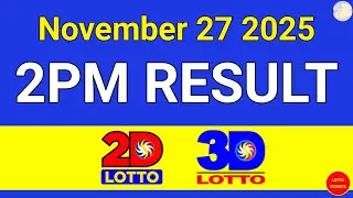 2PM Lotto Result Today November 27, 2025 | Swertres EZ2 #3Dlotto