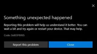Fix Microsoft Store Error 0x803FB005 Something Unexpected Happened on Windows 10