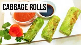 Healthy & Delicious Vegan Cabbage Spring Rolls! Easy to make step by step recipe.
