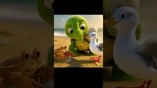 A sea turtle journey🐢 | to Clean Sea 🐟🐟 #animatedcartoon #aiamimation