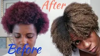 From Purple to Brown Hair.... No bleach,  No Dye.