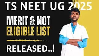 ts neet merit list 2025 | neet ug 2025 latest news today | ts mbbs counselling