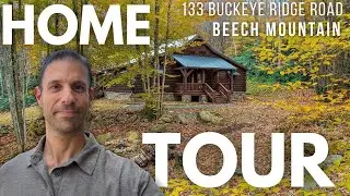 Luxury Log Cabin Tour in Beech Mountain NC | 133 Buckeye Ridge Rd | Turnkey Airbnb Mountain Escape