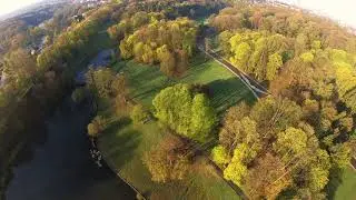 Go Pro 6 Black Drone footage over Woluwe Park in Brussels