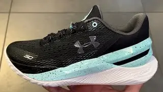 Under Armour Curry 2 Low FloTro Future Curry Black Mint Green Basketball Shoes