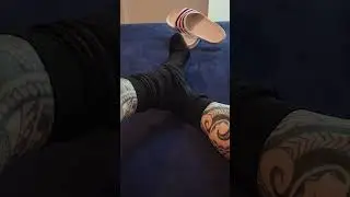 MY SWEATY BLACK NYLON SOCKS ARE RIPE AND READY FOR ACTION