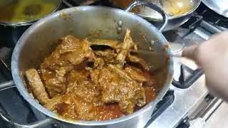 Mutton chop curry and potato carrot vaji cooked for lunch ||@AARHOMELIFE