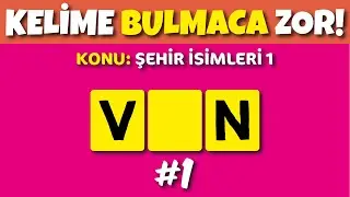 KELİME BULMACA 🤔 Konu: ŞEHİR İSİMLERİ 1 ✈️ Turkish Quiz