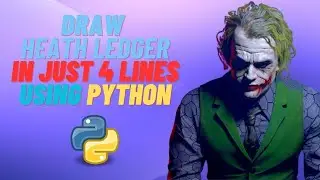 How To Draw Joker Heath Ledger With Just 4 Lines Using Python 🔥😎 | The Computer Boy