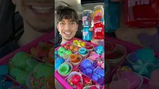 Sour Candies ASMR 😛#tanghulu #crunchy #asmr #mukbang #mukbangeatingshow dessert Swedish candy