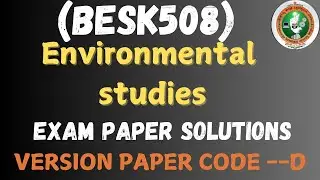 Environmental studies solution | Version paper code-D | BESK508
