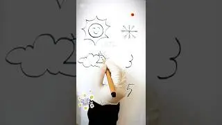 Numbers drawing | Strategic way drawing, Easy drawing #Snowflake #sun #umbrella #cloud #moon #shorts