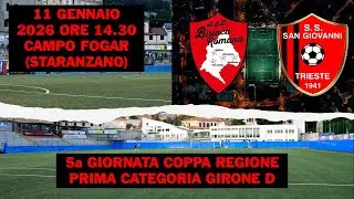 Bisiaca/Romana - San Giovanni (2-0, Coppa Regione Prima Categoria Girone D), la sintesi