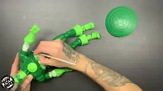 Super adaptoid custom figure with and old Toy Biz Captain America figure