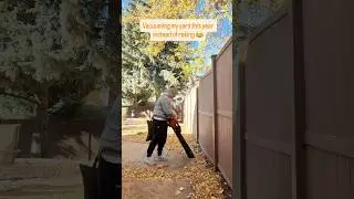 Vacuuming my yard this year instead of raking 🍁 #fallleaves #yardwork