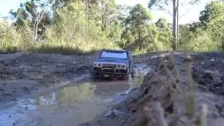 SCX10 winch pull in mud