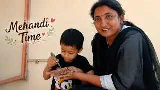दृष्टी मेहंदी काढत कसा अभ्यास📚✏️शिकते बघा😍 #drushti #drushtichannel #mehndi 