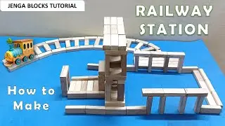 Jenga Tutorial #40: Jenga Railway Station Build &ndash; Creative Wooden Blocks Construction #jenga