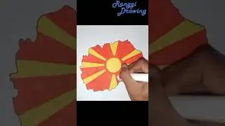 Drawing Map of North Macedonia
