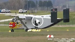 Short SC7 Skyvan - Pink Aviation Services OE-FDK - bumpy landing at Altenstadt Army Airfield