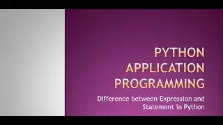 Expression and Statements in Python