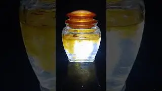 Glass jar+water+torch+turmeric =lamp✨️🎀🌈#vaishu art and craft #magic ✨️