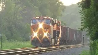 BNSF Train of BN and ATSF Hopper Cars